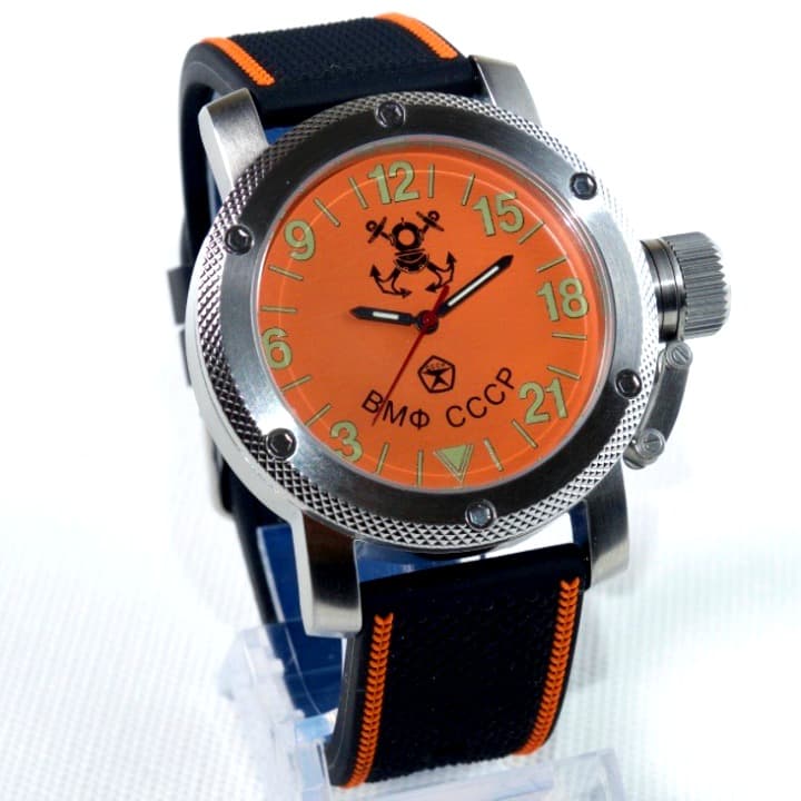 &quot;RUSSISCHE KRIEGSMARINE&quot; - 24-Std.-Automatikuhr von TRIUMPH mit VOSTOK - Werk, Edelstahl, ø47mm 2431 TRI-WMF-3