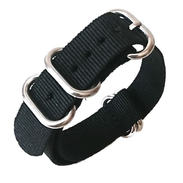 18mm ZULU Armband, schwarz (ZULU03-18mm)