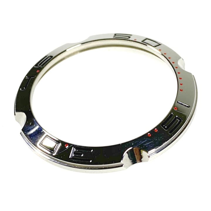 Bezel VOSTOK AMPHIBIA with spring, polished, red seconds (10k5/1) - 2