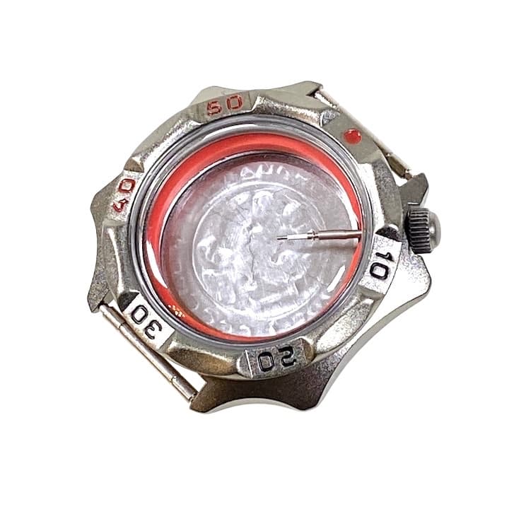 Gehäuse 536 für VOSTOK KOMANDIRSKIE Handaufzugsuhren, Titancarbonitrid beschichtet, satiniert, komplett 536ksb - 2