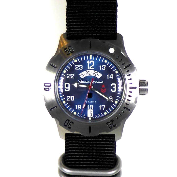 VOSTOK KOMANDIRSKIE K-35 with additional 24hr time and day & night index (350753) - 2