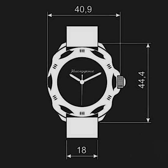 Gehäuse 219 für VOSTOK KOMANDIRSKIE Handfaufzugsuhren, Titannitrid beschichtet, poliert, komplett 219ksb - 4