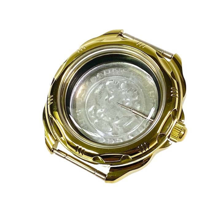 Gehäuse 219 für VOSTOK KOMANDIRSKIE Handfaufzugsuhren, Titannitrid beschichtet, poliert, komplett 219ksb - 2