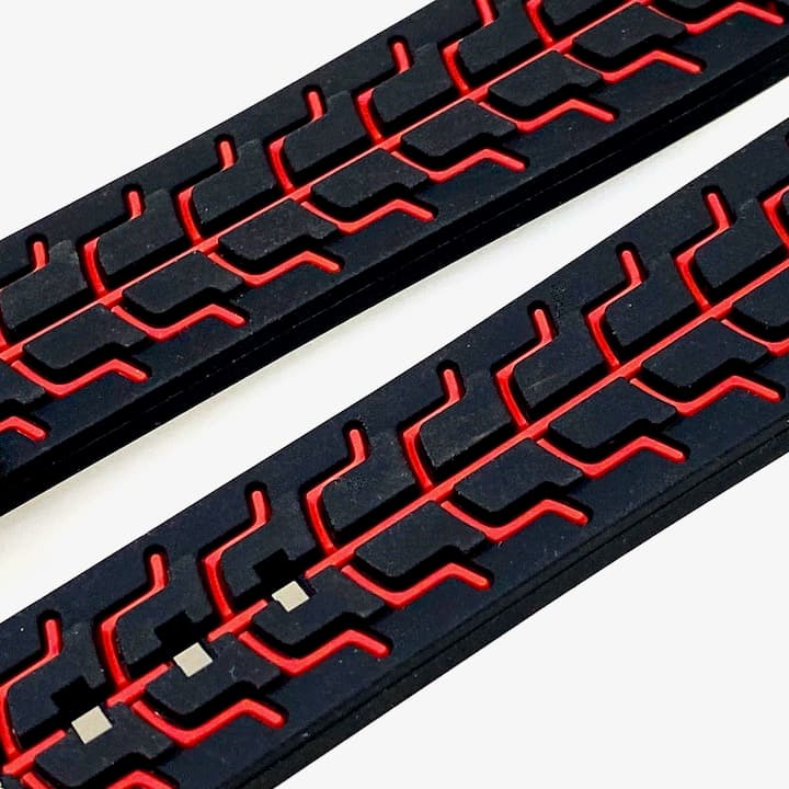 22mm VOSTOK silicone strap SPORT, black / red (PUS03-22mm) - 3