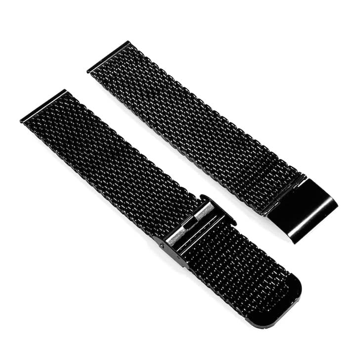 22mm, mesh bracelet, stainless steel bracelet for AMPHIBIA and KOMANDIRSKIE watches, black PVD coated  (ST22-07) - 2