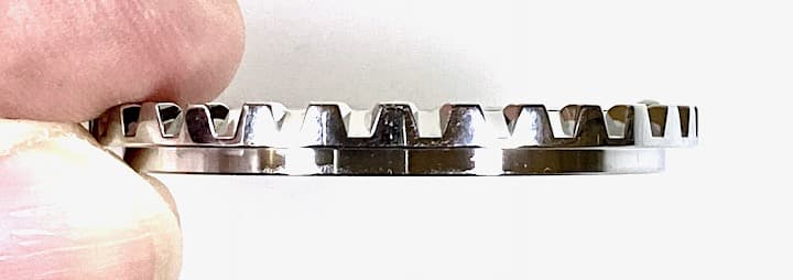 24hr Crown - bezel VOSTOK AMPHIBIA KOMANDIRSKIE polished  (LU-INS-45) - 3