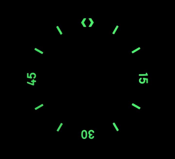 Bezel black PVD VOSTOK AMPHIBIA KOMANDIRSKIE with spring (LU-MAS-01) - 3