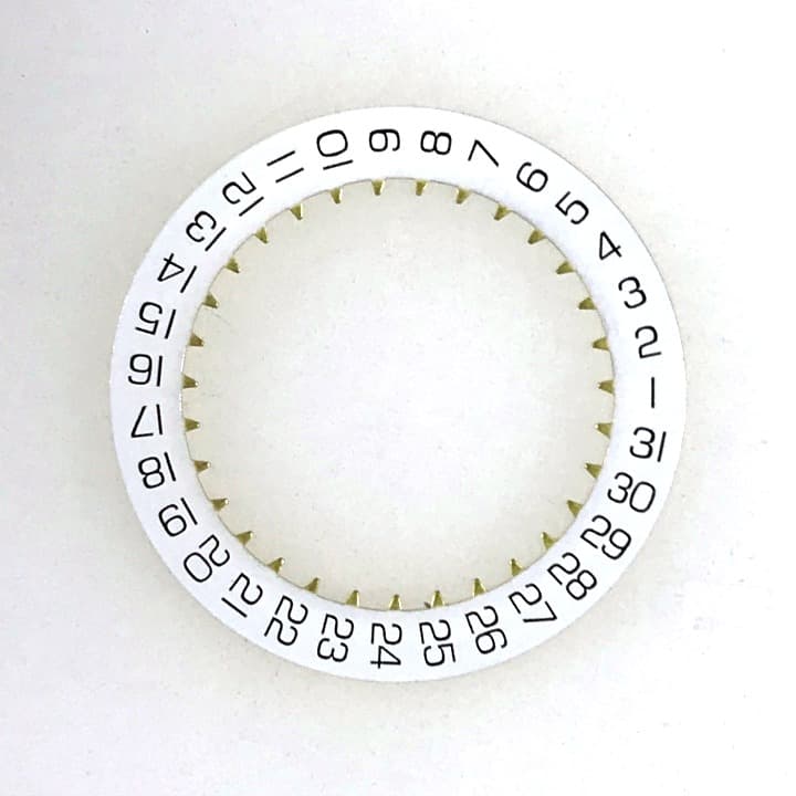 Vostok Datumsring weiß, Datum in Pos.&quot;3:00&quot; bzw. &quot;4:30&quot; (513m9/01)
