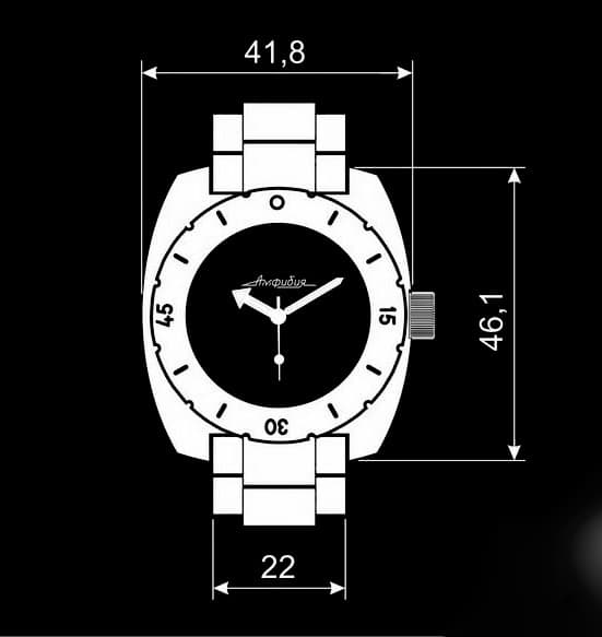 Gehäuse VOSTOK 150, poliert mit polierter Lünette (150ksb / 2) - 4