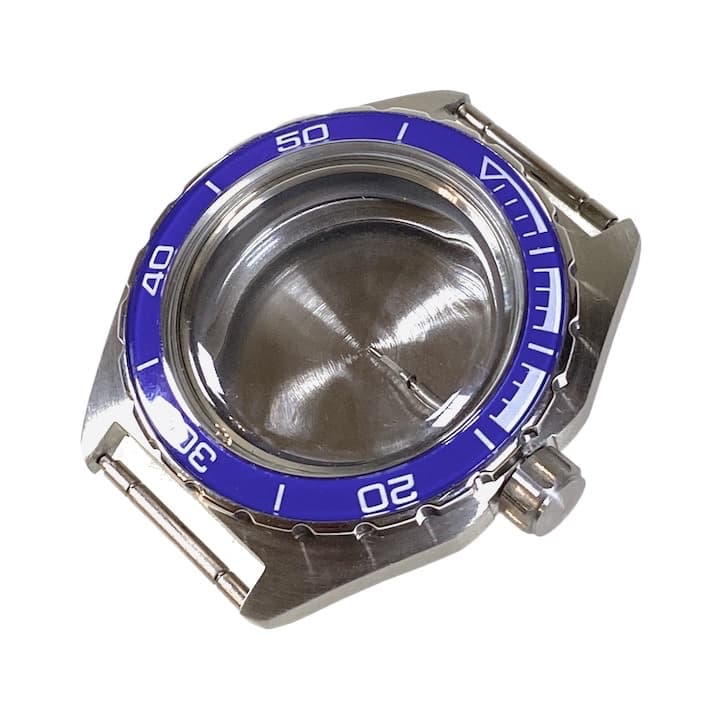 Gehäuse VOSTOK 650, gebürstet, Lünette mit blauem Insert (650ksb / 4) - 2