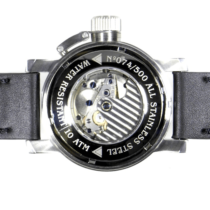 "US NAVY OHIO CLASS" - 24-Std.-Automatikuhr von TRIUMPH mit VOSTOK - Werk, Edelstahl, ø47mm 2431.01 TRI-US.Navi.3 - 2