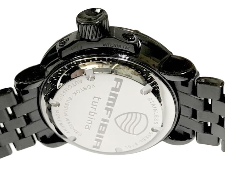 VOSTOK AMFIBIA TURBINA, Day & Night Index, carbon dial, PVD black (236489) - 2