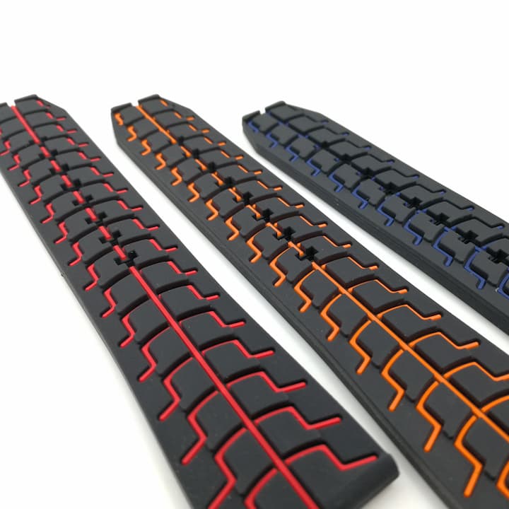 22mm VOSTOK silicone strap SPORT, black / orange (PUS05-22mm) - 4