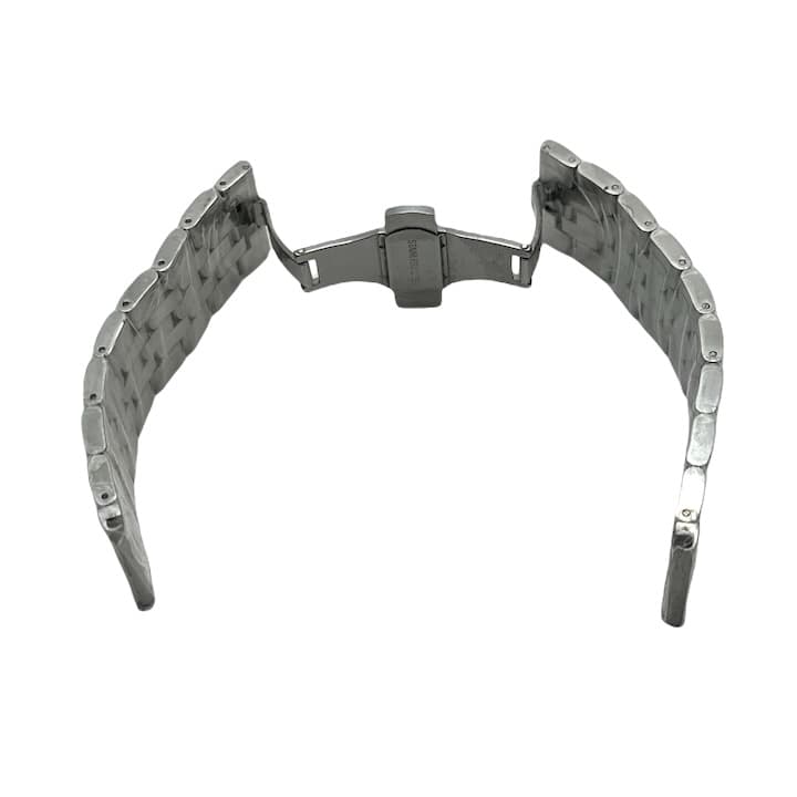 22mm, solid stainless steel bracelet VOSTOK butterfly folding clasp (ST22-12) - 2