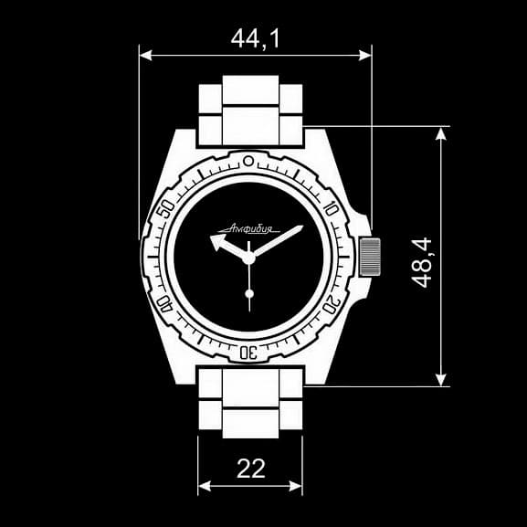 Gehäuse VOSTOK 110, poliert, polierte Lünette (110ksb / 1) - 4
