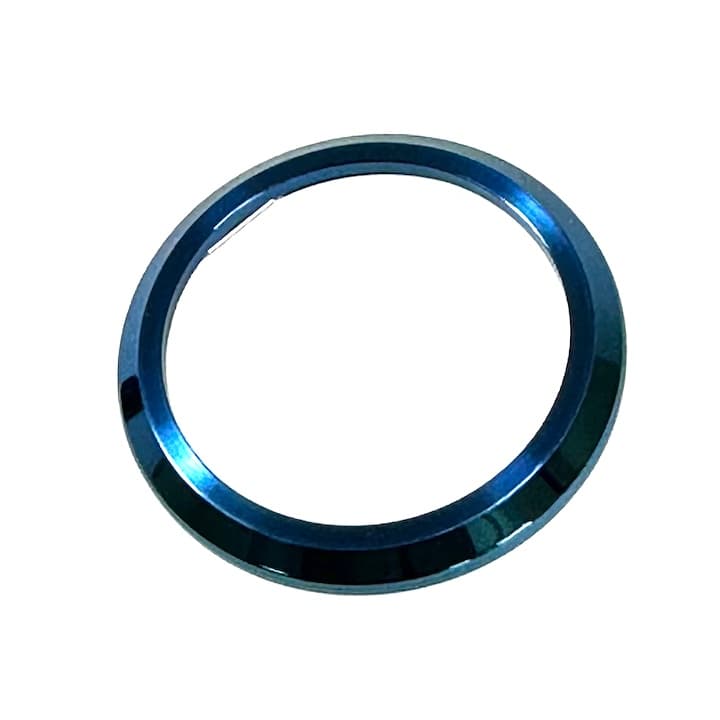 Blank bezel for Vostok Amphibia watches with spring, blued, polished/brushed (17k-5/4) - 2