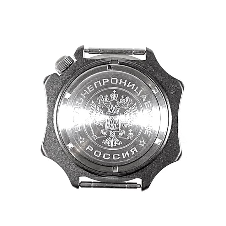 Gehäuse 536 für VOSTOK KOMANDIRSKIE Handaufzugsuhren, Titancarbonitrid beschichtet, satiniert, komplett 536ksb - 3