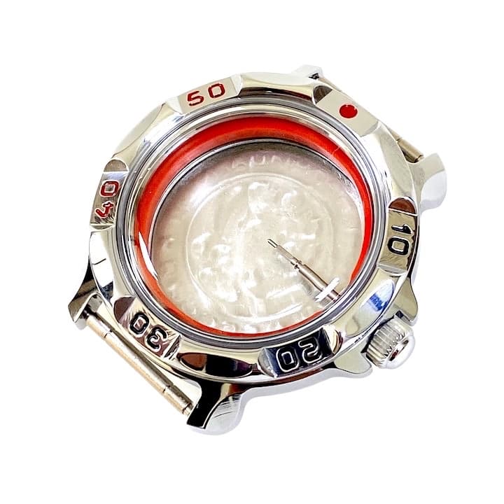 Gehäuse 811 für VOSTOK KOMANDIRSKIE Handaufzugsuhren, verchromt, poliert, komplett 811ksb - 2