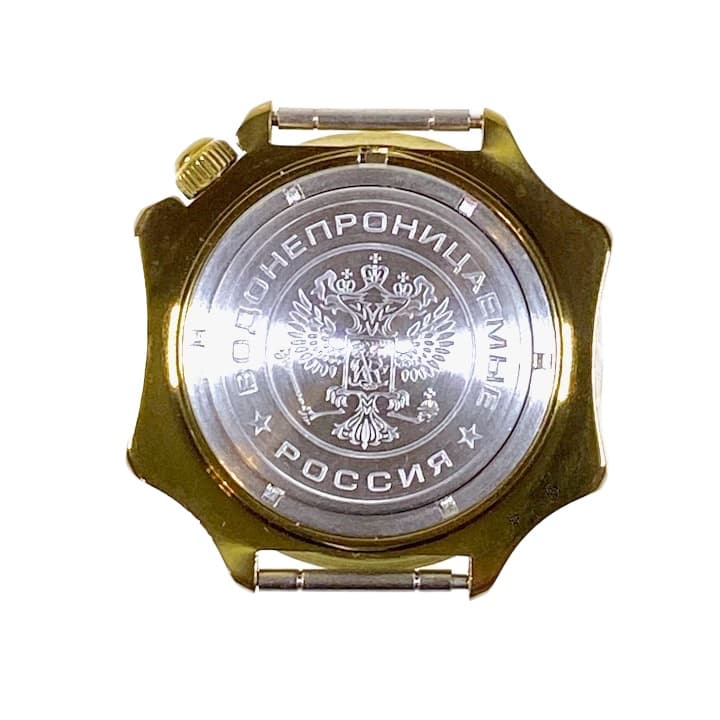 Gehäuse 539 für VOSTOK KOMANDIRSKIE Handaufzugsuhren, Titannitrid beschichtet, poliert, komplett  539ksb - 3