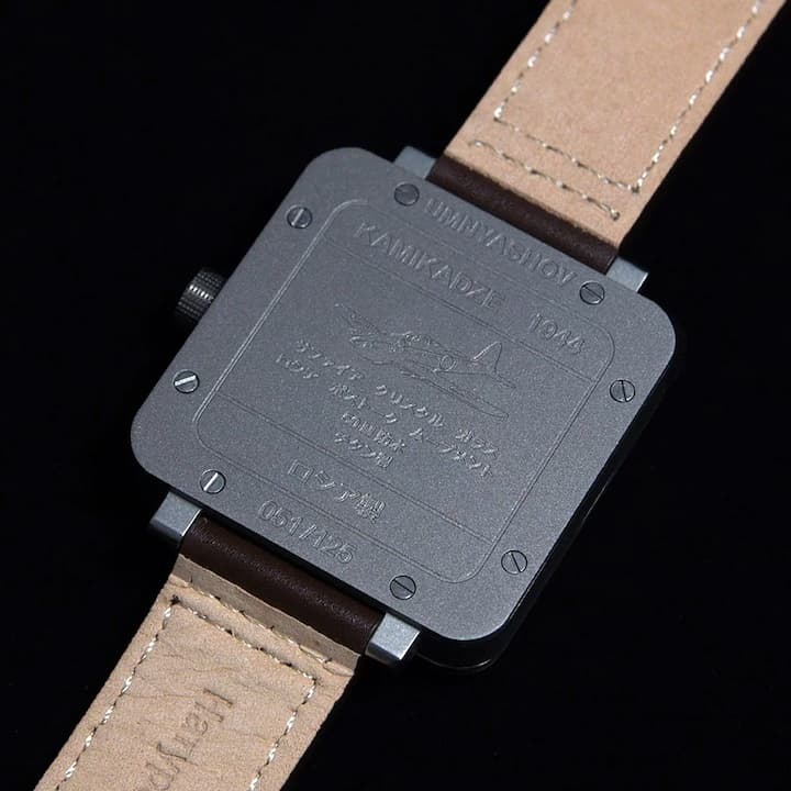 UMNYASHOV KAMIKAZE stainless steel and titanium, sapphire glass, 41x41mm (UM-G2) - 4