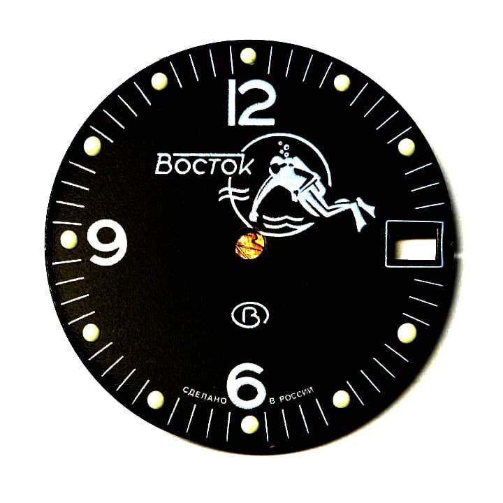 Zifferblatt 634 L AMPHIBIA VOSTOK Scuba Dude SuperLumiNova
