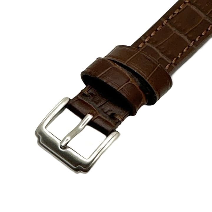 18mm VOSTOK, strap AVIATOR, calfskin, brown, crocodile imitate (LD18-15) - 3