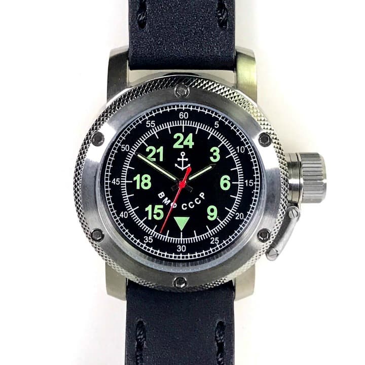 "RUSSISCHE KRIEGSMARINE" - 24-Std.-Automatikuhr von TRIUMPH mit VOSTOK - Werk, Edelstahl, ø47mm - 2