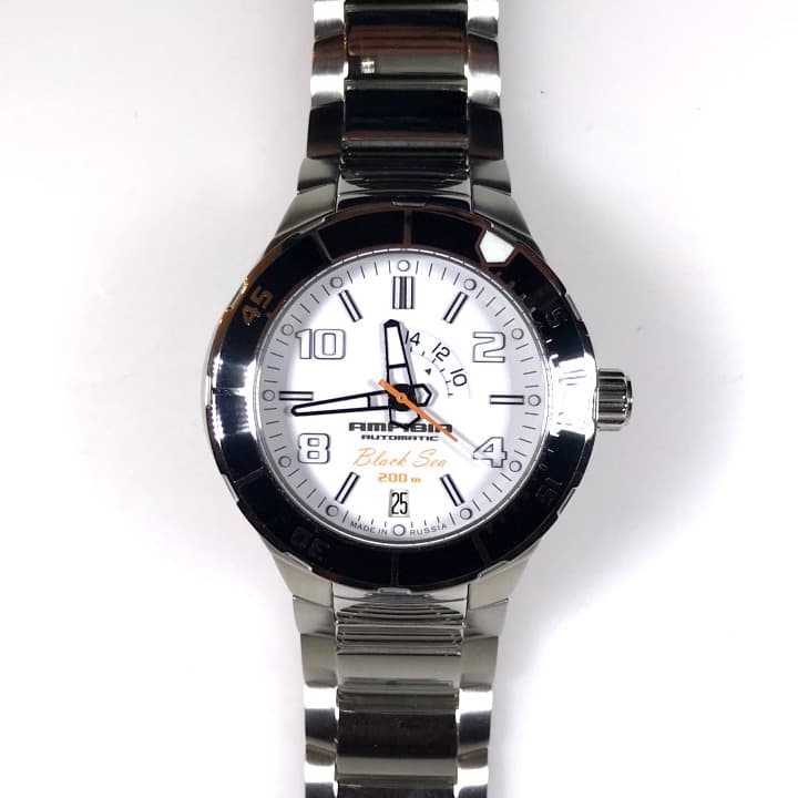 VOSTOK AMFIBIA BLACK SEA with additional 24hr index (440796) - 2